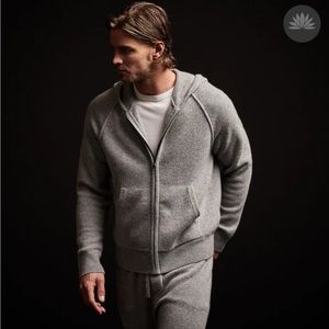 James Perse Cashmere Hooded Zip Sweatshirt Cardigan 2 Worn 8x